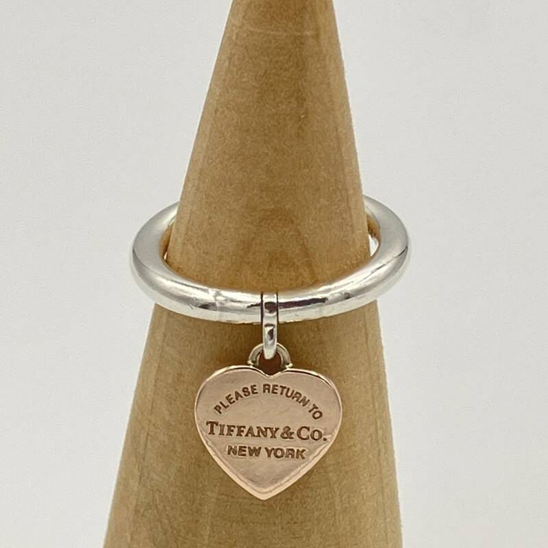 ☆ 希少 ティファニー リターントゥ ハート タグ リング 指輪 シルバー 925 ルベドメタル METAL コンビ ピンクゴールドカラー Tiffany Ring