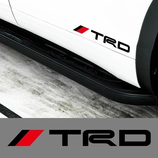 2枚セット TRD トヨタ TOYOTA ステッカー デカール 30cm サイド ウインドウ ブラック 黒 GR so