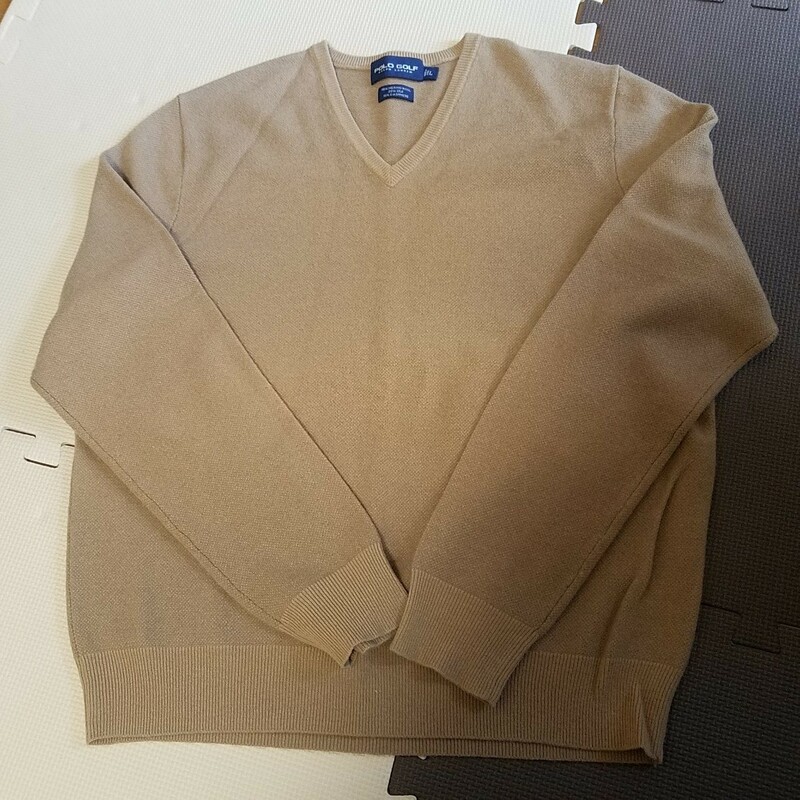 未使用/ポロラルフローレン/Polo Ralph Lauren　golf　高級セーター/（メリノウール+シルク+カシミア）/US L/日本XL