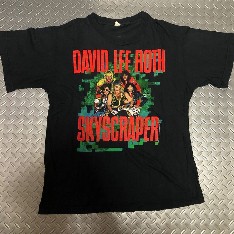 Vintage 80s David Lee Roth Skyscraper Tour Shirt Tシャツ ビンテージ ツアーシャツ ロックT スティーヴ ヴァイ Steve Vai 1988