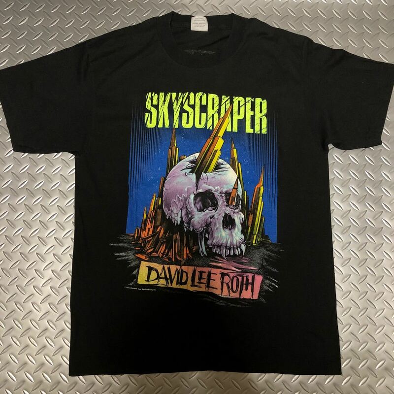 Vintage 80s David Lee Roth Skyscraper World Tour Shirt Tシャツ ビンテージ ツアーシャツ ロックT スティーヴ ヴァイ Steve Vai ②