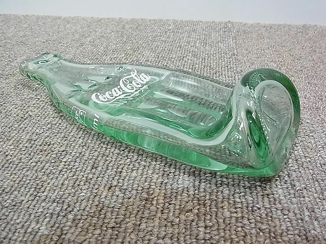【NG299】コカ・コーラ 瓶アート トレイ コーラ瓶 190ml 変形瓶 空き瓶 リメイク インテリア オブジェ　Coca Cola