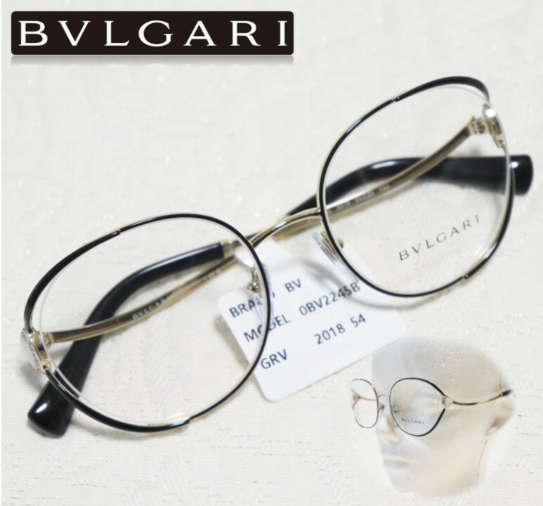 新品タグ付き【BVLGARI ブルガリ】アイウェア チタン パール 眼鏡フレーム メガネ v4099