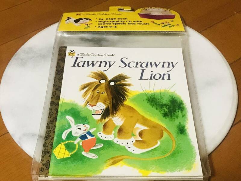 ★新品未使用★a Little Golden Book リトルゴールデンブック　Tawny Scrawny Lion やせっぽっちのライオン　CD付　洋書絵本★
