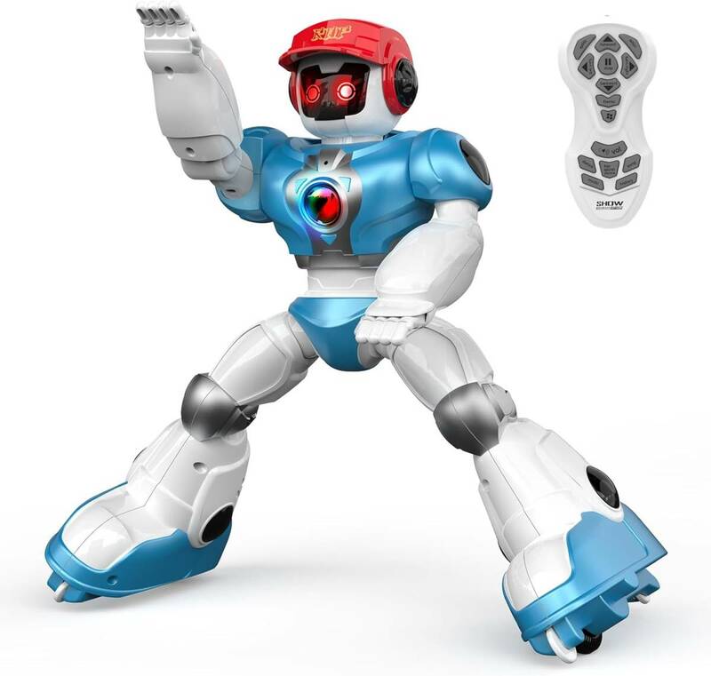 DEERC ロボット おもちゃ 子供 電動ロボット ラジコン 男の子 多機能 ダンスロボット クリスマス プレゼント プログラム可