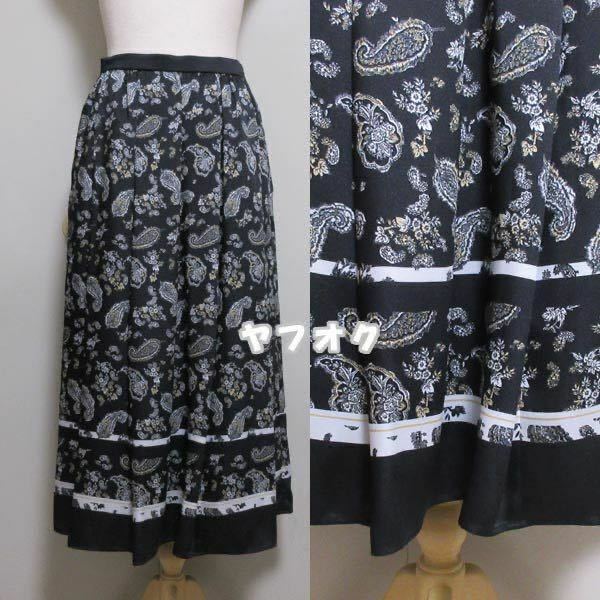 23区【洗える】スカーフパネルプリント スカート(40・Lサイズ) 新品