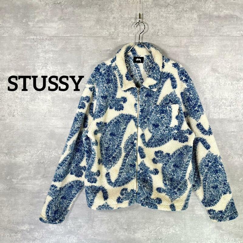 『STUSSY』ステューシー (XL) ビックペイズリー柄ジャケット
