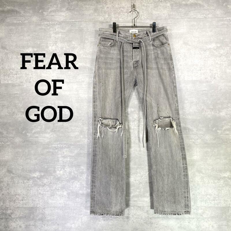 『FEAR OF GOD』フィアーオブゴッド (32) ダメージデニムパンツ
