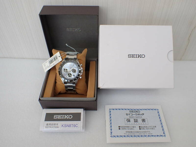 未使用品 SEIKO セイコー スピリット クロノグラフ 8T63-00D0 SBTR027 メンズ 腕時計　a