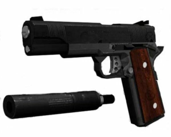 ペーパークラフト 銃 模型 モデルガン 【２個】M1911 工作　本　冊子　大人　銃器　ハンドガン　ピストル