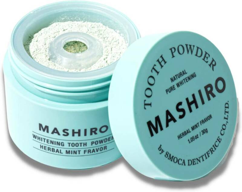 【MASHIRO】「薬用ホワイトニングパウダー ハーブミント 30g(約100回)」 医薬部外品 ホワイトニング 歯磨き粉 ステイ