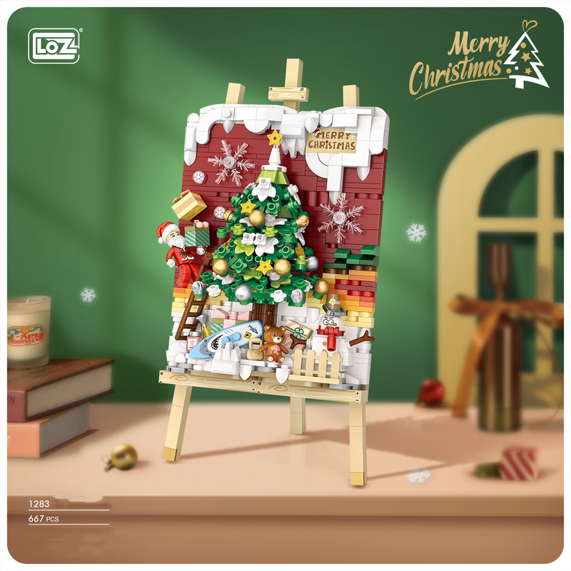 レゴ 互換不可 LOZ ブロック 積木 クリスマスツリー 立体絵画 玩具 組立 手作り 男の子 女の子 成人