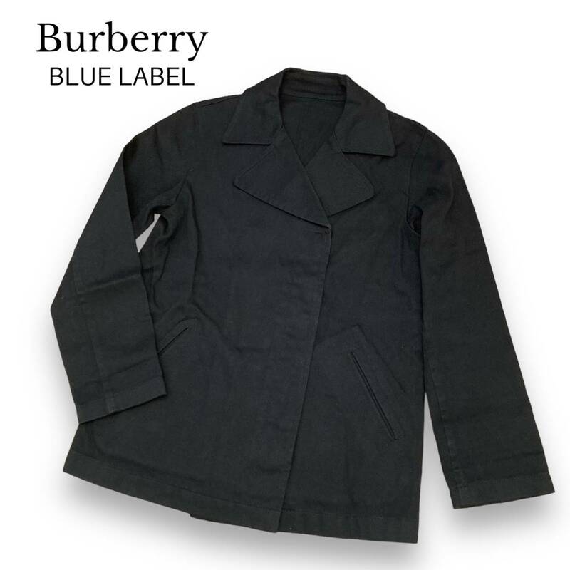 コットン100％ Burberrys BLUELABEL バーバリーブルーレーベル トレンチコート ジャケット 黒 M コットン