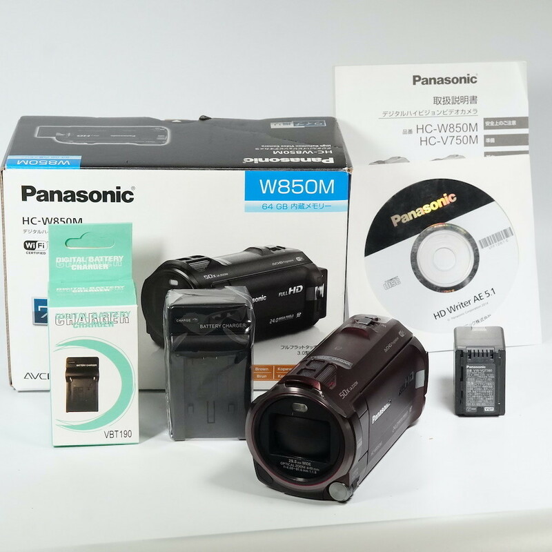 Panasonic パナソニック HC-W850M ブラウン 元箱 動作OK /9513 1週間保証
