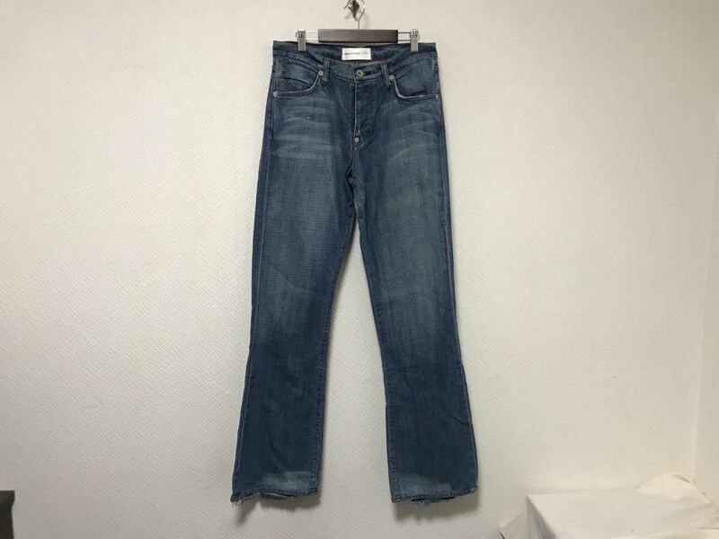 新品未使用本物ペーパーデニムアンドクロスpaperdenim&clothコットンダメージ加工デニムパンツサーフアメカジミリタリーメンズ29S青ブルー