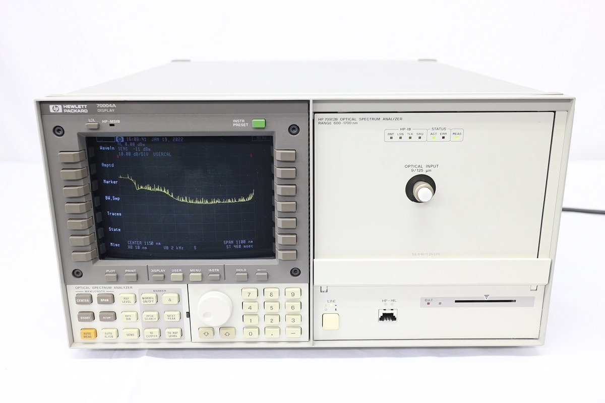 【正常動作品】HP 71452B /122 600-1700nm 光スペクトラムアナライザ