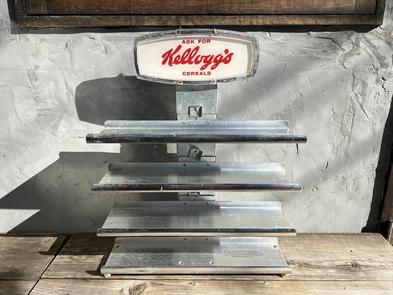 SALE☆60s Kellogg's Store Display Rack 4段/ヴィンテージ ケロッグ ディスプレイラック/アメリカ/棚/什器/スチール