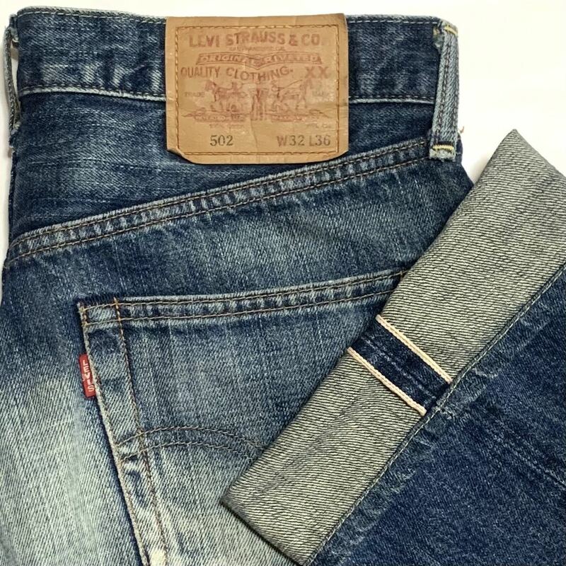 即決★日本製 Levis★W32 ビンテージ復刻ジーンズ リーバイス 502XX メンズ デニム パンツ 赤耳 ビッグE セルビッチ 検索:501XX