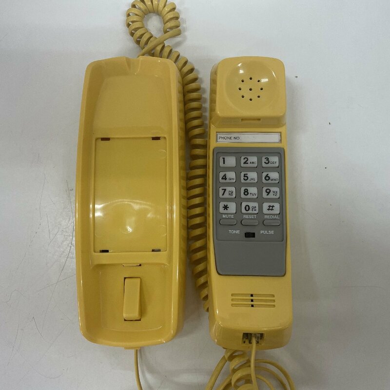 ♪電話機　黄色　中古 　ジャンク品　レトロ