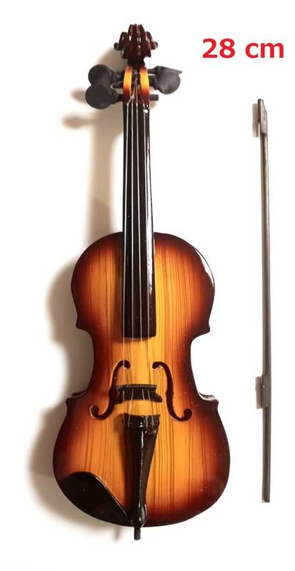 ミニチュア楽器ビッグバイオリン28cm。ミニ楽器