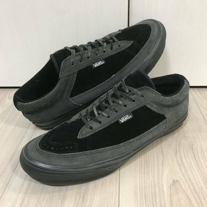 VANS Ratt SUEDE ERA WING TIP USA 9.5 V102RBバンズ ラット エラ ウィングチップ ブラック グレー スエード レザー ビンテージ スリッポン