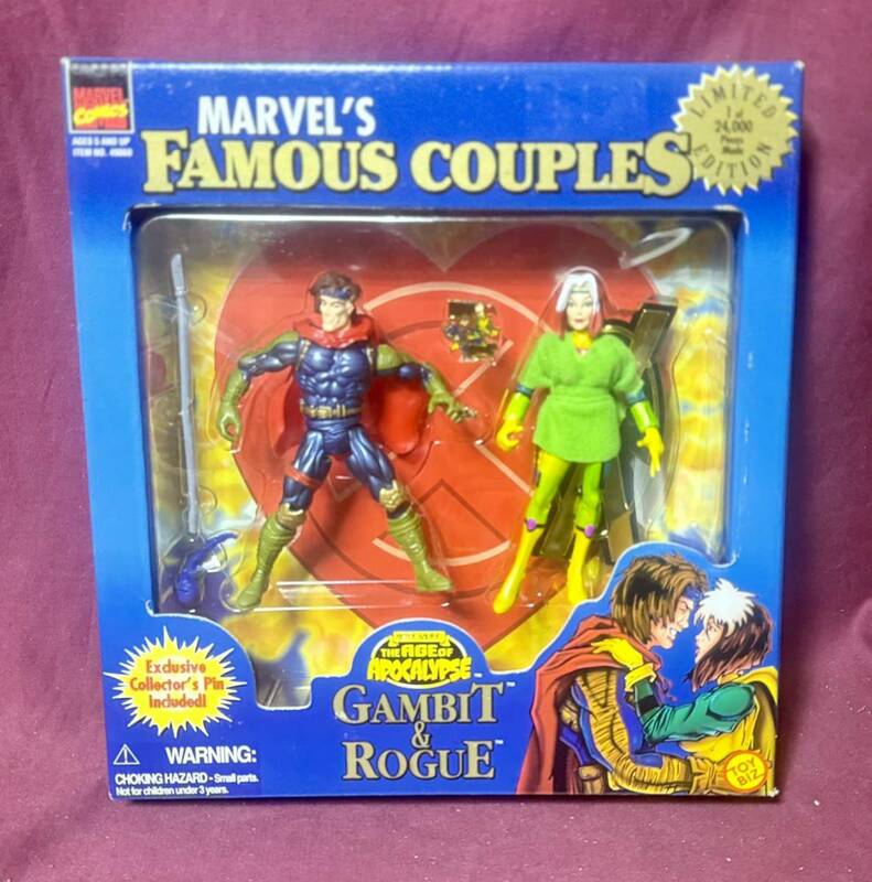 '97 TOYBIZ『 MARVEL'S FAMOUS COUPLES』GAMBIT & ROGUE アクションフィギュア X-MEN ガンビット ローグ THE AGE OF APOCALYPSE