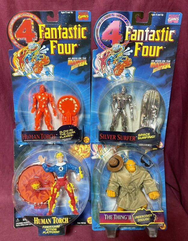 '96 TOYBIZ『Fantastic Four』アクションフィギュア MARVEL シルバーサーファー ヒューマン・トーチ ザ・シング ファンタスティック フォー