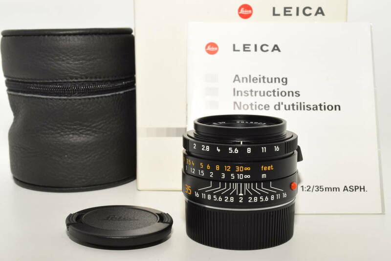 【極上品】 Leica M 35mm f/2 ズミクロン 非球面 - ブラック　#6382