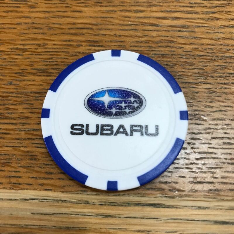 SUBARU スバル　ゴルフボールマーカー　青系　コース未使用品　送料込