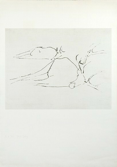 ヨーゼフ・ボイス版画「Tote Hirsche」　エッチング　限55　サイン有　44×57.5　S:90×63