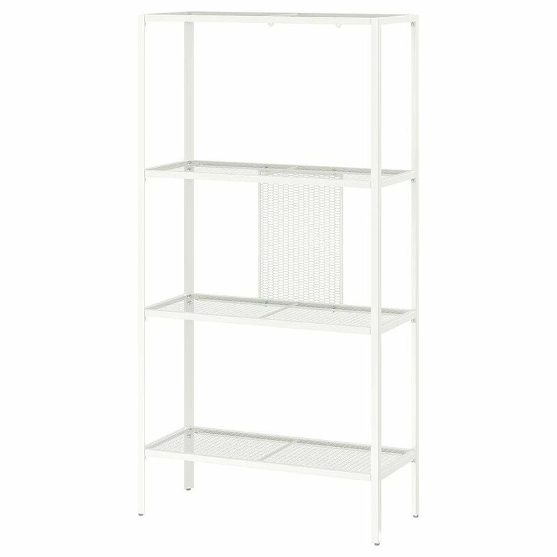 IKEA シェルフユニット, 本棚,BAGGEBO メタル/ホワイト 60x25x116 cm 送料￥750!