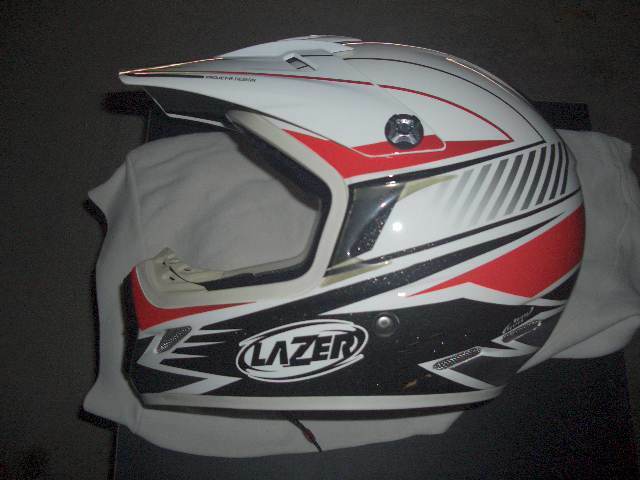 レーザーヘルメット　LAZER MX7 PRIME　白赤　Sサイズ　当時トップモデル！　