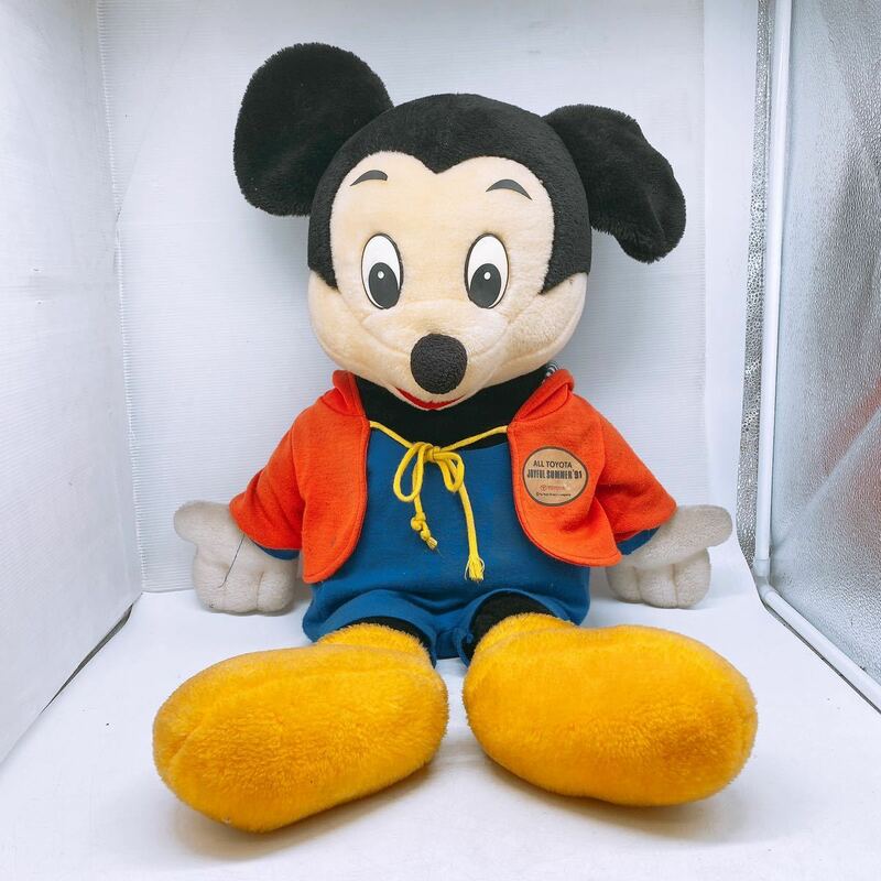 ビンテージ ミッキーマウス ぬいぐるみTOYOTA Joyful summer'91 非売品 日本製 サンアンドスター トヨタ Disney 当時物 中古
