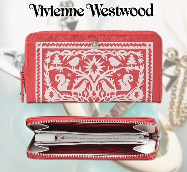 新品 ヴィヴィアンウエストウッド Vivienne Westwood 牛革 長財布 カードケース ラウンドファスナー ※この他にも出品中です♪ vi15441