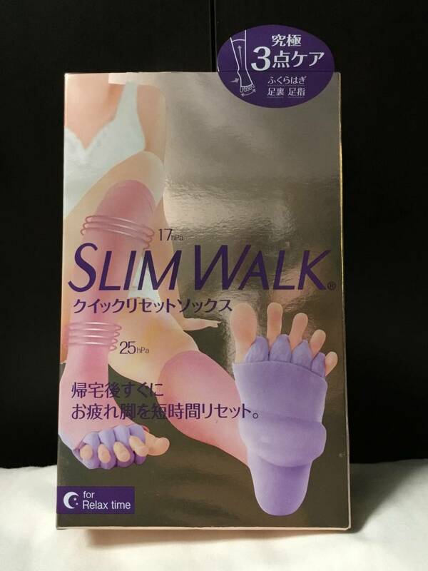 ◆ピップ株式会社 SLIM WALK クイックリセットソックス(ふくらはぎ 足裏 足指)サイズMーL 未使用品