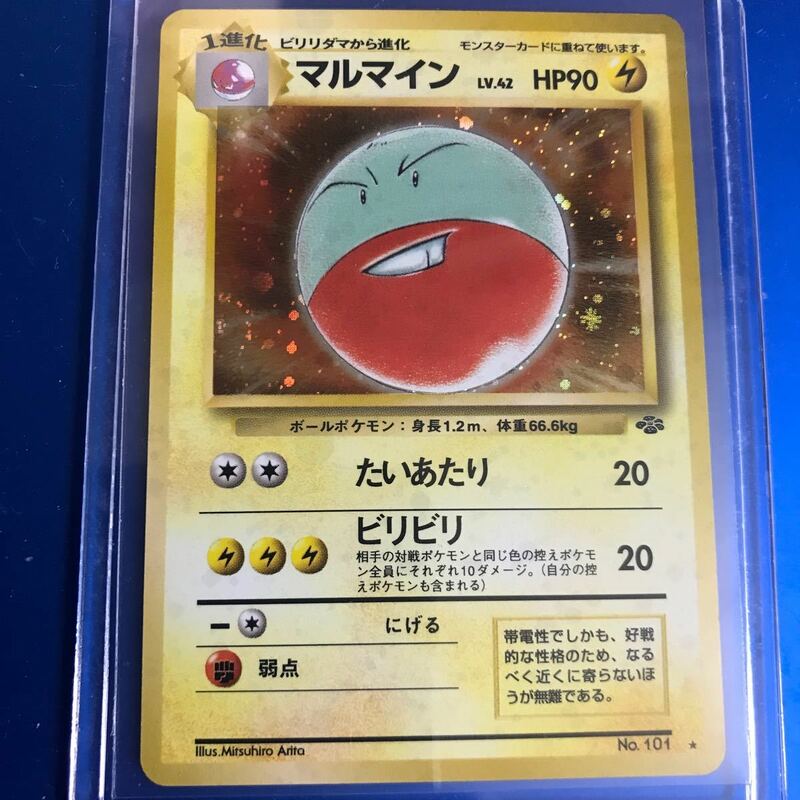 ポケモンカード　マルマイン 　たいあたり　ビリビリ　旧裏　旧裏面　美品　ポケカ　入手困難