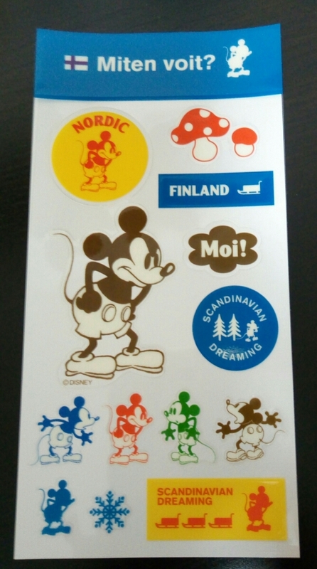 ディズニーミッキーマウス　北欧デザインシール・フィンランド/ノルディック、きのこ