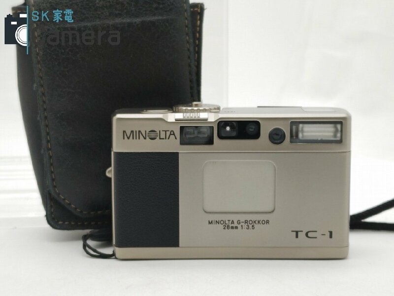 MINOLTA TC-1 G-ROKKOR 28ｍｍ F3.5 ケース付 ミノルタ コンパクトフィルムカメラ 美品