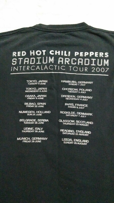 レッド・ホット・チリ・ペッパーズ red hot chili peppers stadium arcadium inter calactic tour 2007 ツアーシャツ Tシャツ