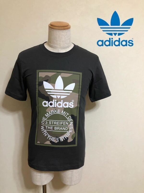 【新品】 adidas originals CAMO TEE アディダス オリジナルス カモフラージュ柄 ロゴ Tシャツ トップス 迷彩 サイズXO 半袖 UTIBLK DV2060