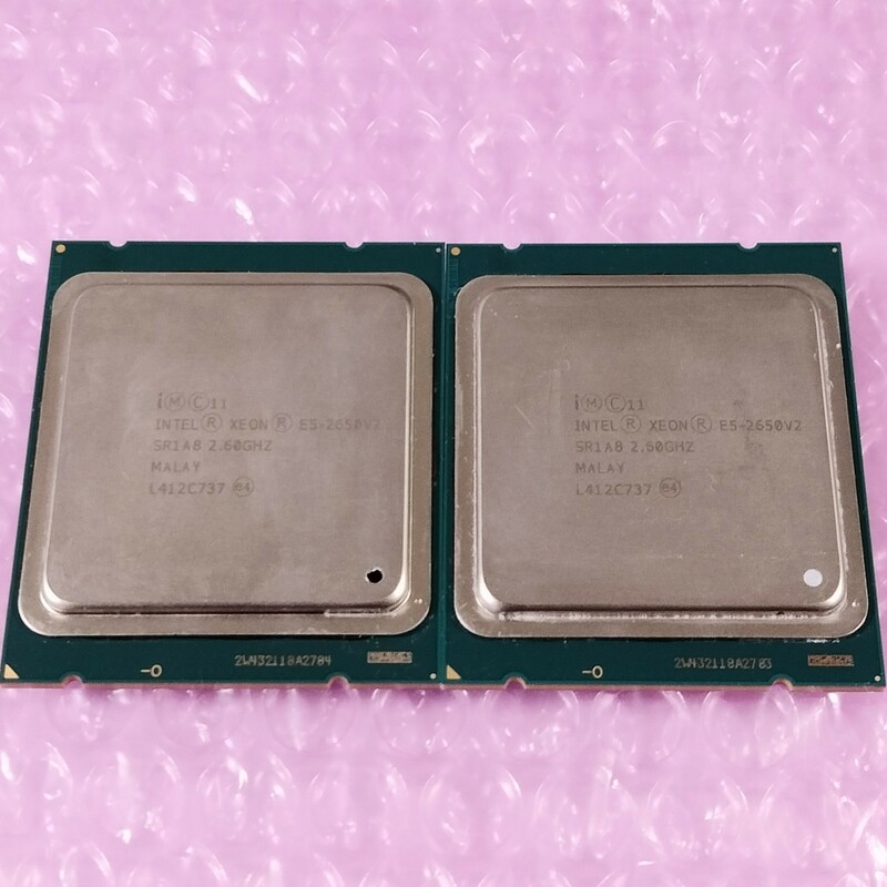 【同一ロット2個/動作確認済】Xeon E5-2650 V2 2.60GHz サーバー用CPU LGA2011