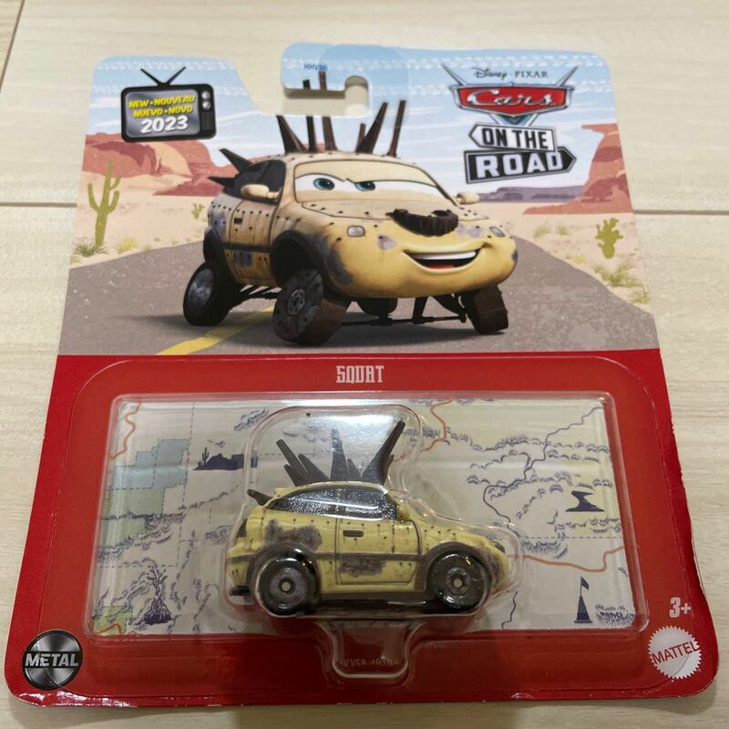 マテル カーズSQUAT CARS ON THE ROAD ピクサー PIXAR MATTEL CARS ミニカー キャラクターカー トゲトゲ オン ザ ロード