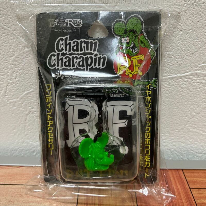 新品未使用品　RAT FINK　チャームキャラピン　ラットフィンク　イヤホンジャックホコリガード　RF