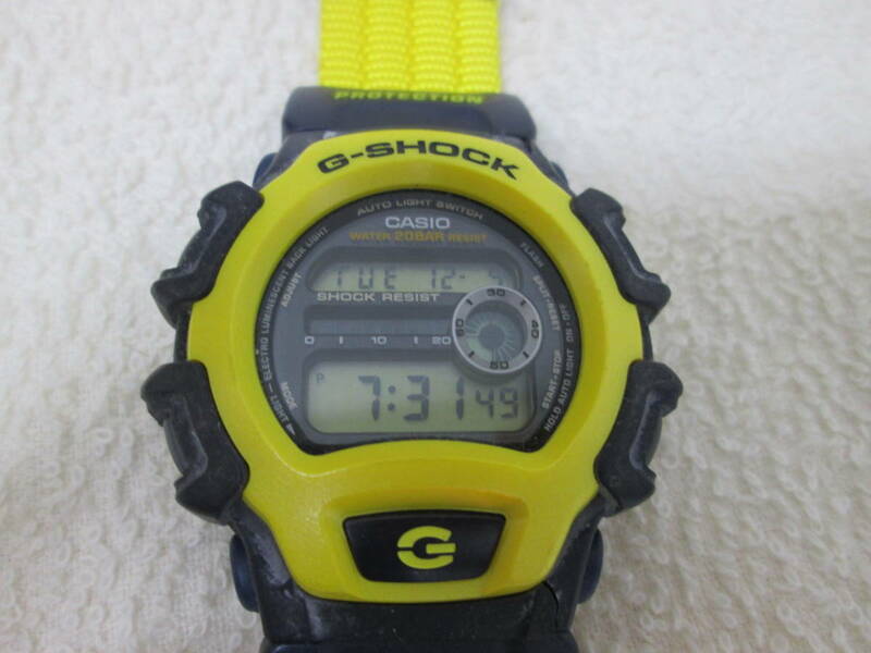 (98)♪CASIO カシオ G-SHOCK DW-004 布ラバーベルト X-treme Gショック メンズ腕時計 2023年12月電池交換済み バックライト点灯OK 稼働品 