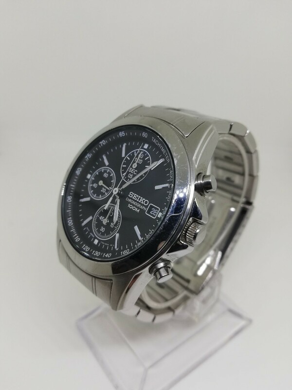 【稼働品】SEIKO セイコー 7T92-0CW0 メンズクォーツクロノグラフ腕時計