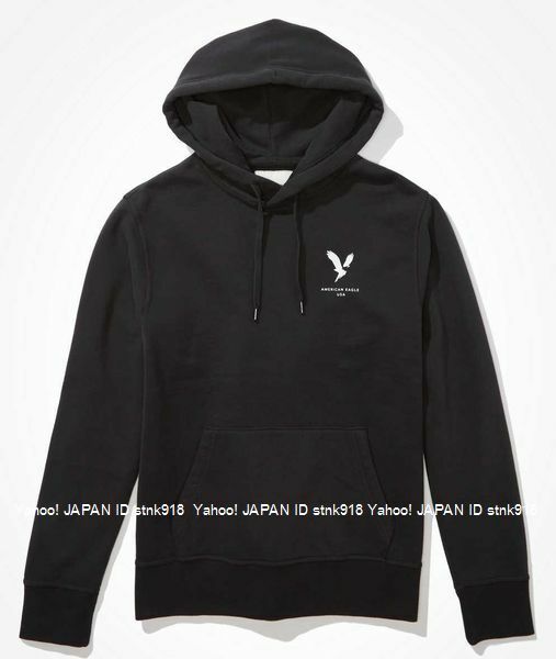 〓残りわずかです!!アメリカンイーグル/US XL/AE Fleece Graphic パーカ/Black