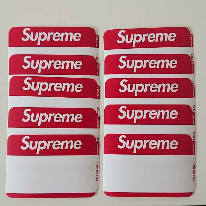 Supreme Name Badge Stickers バラ売り 10枚 ネームバッジ ステッカー Box Logo sticker ボックスロゴ シュプリーム