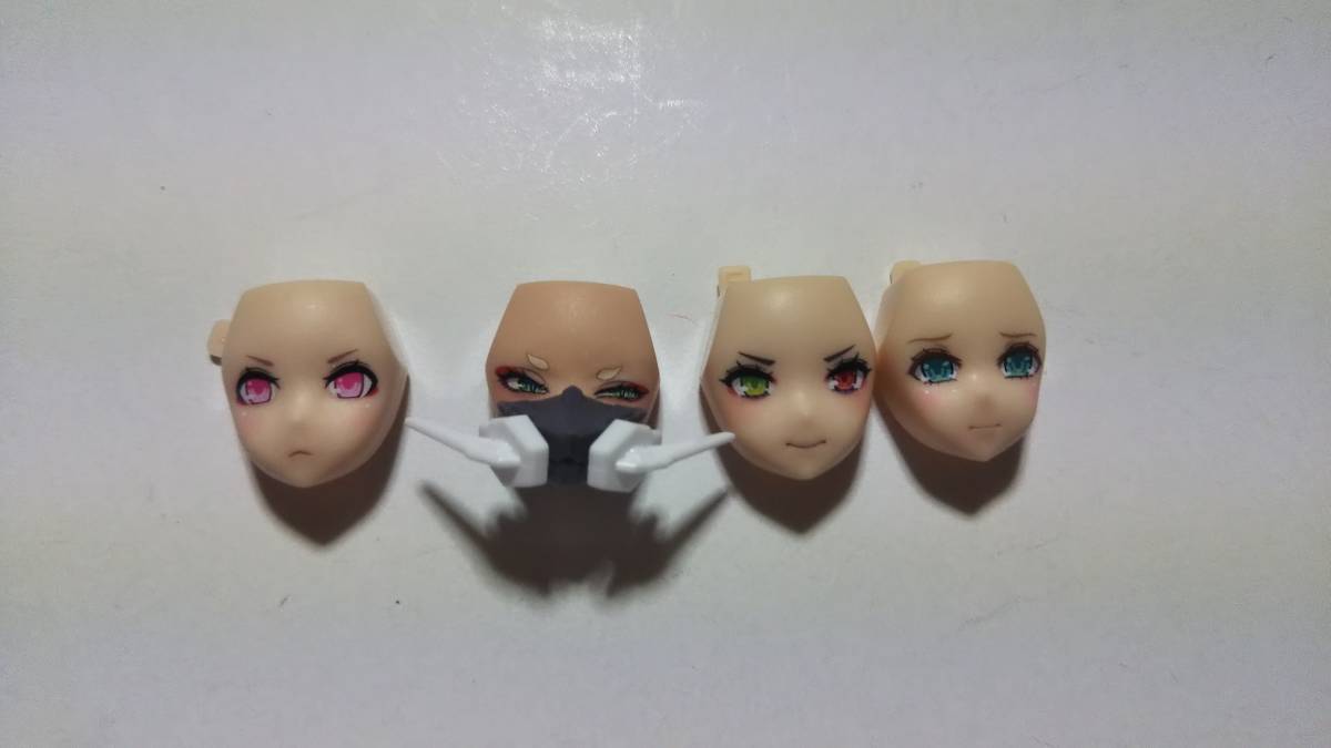コトブキヤ　メガミデバイス　ジェネ　朱羅忍者　スサノヲ　玉藻ノ前　フェイスパーツ　４つ　　タンポ印刷