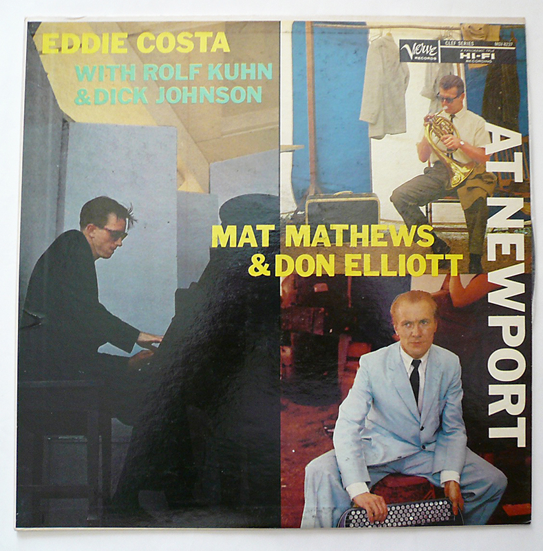 ■EDDIE COSTA Trio　エディ・コスタ　 Mat Mathews And Don Elliott At Newport LP Verve オリジナル盤 MG V-8237　■送料無料