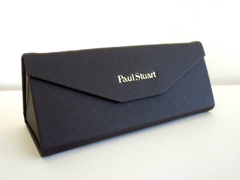 Paul Stuart ポールスチュアート　メガネケース〈 便利な折りたたみ式 〉ブラック　新品・自宅保管品